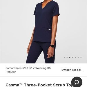 Figs Navy Top NWT medium